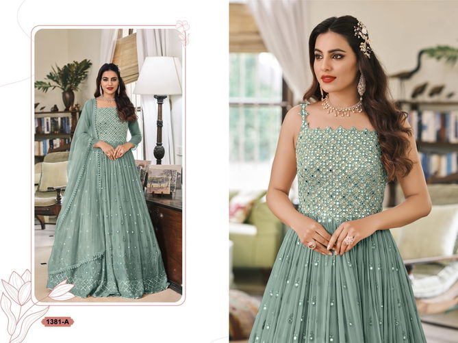 1381 Master Color Anarkali Wedding Salwar Suits Catalog